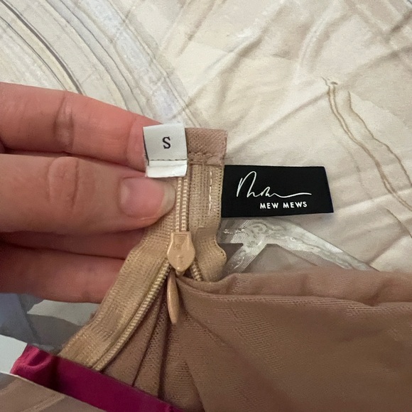 Sheer Nude and Silver Mirrored Cocktail Dress prom dress - Picture 4 of 17